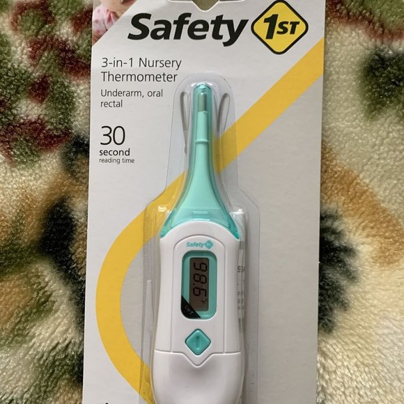 Safety 1st 3-in-1 Nursery Thermometer Underarm Oral Rectal 30 Second Reading - Picture 1 of 7